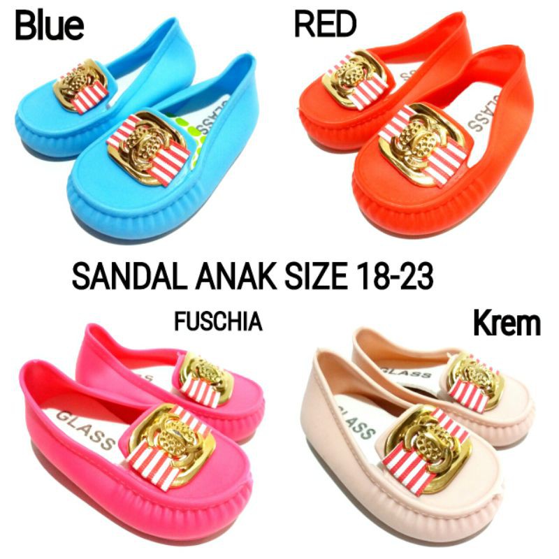 SEPATU ANAK BALITA CEWEK GLASS KARET 4 WARNA