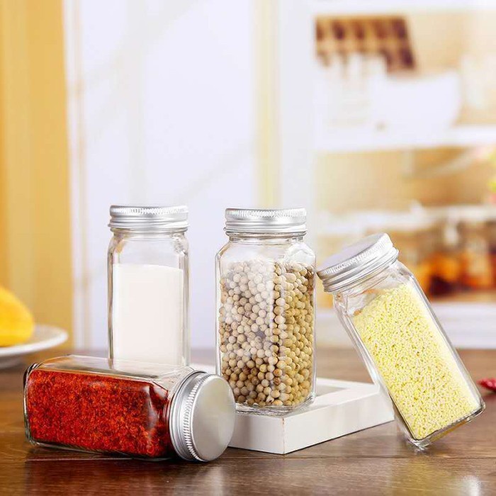 Botol Bumbu Kaca Untuk Bumbu Rempah Lada Cabe Toples Garam Micin Spices Jar Storage