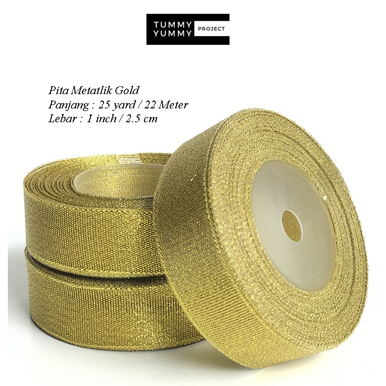 

PITA GLITTER GOLD 1" (2.5 cm) 1 ROLL 20 yard
