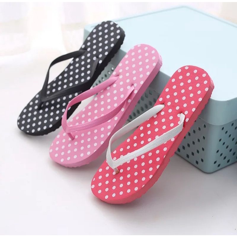 SANDAL JEPIT WANITA MOTIF (POLKADOT)