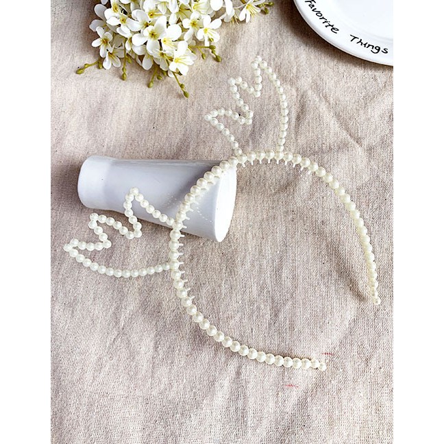 LRC Bando Fashion Resin Resin Imitation Pearl Headband F67570