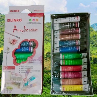 

Cat lukis Acrylic linko murah isi 12 warna