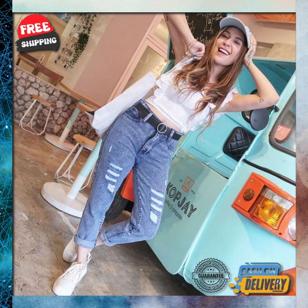 Celana Wanita Import Cln Kulot Cewek Import Clana Wnta Kekinian 2023 High Waist Lipat Sobek Lutut De