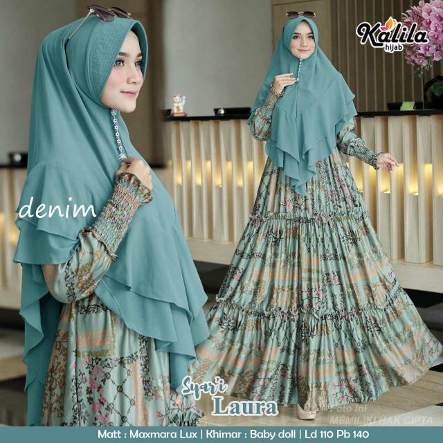 Nagita Abaya dress jersey laura syari gamis maxmara by kalila