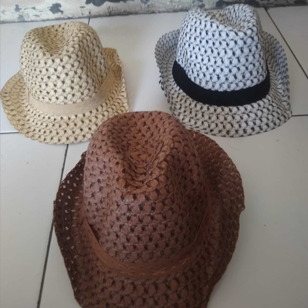 Topi Pantai / Topi Jerami Anti UV / Topi Matahari Sun Beach Hat