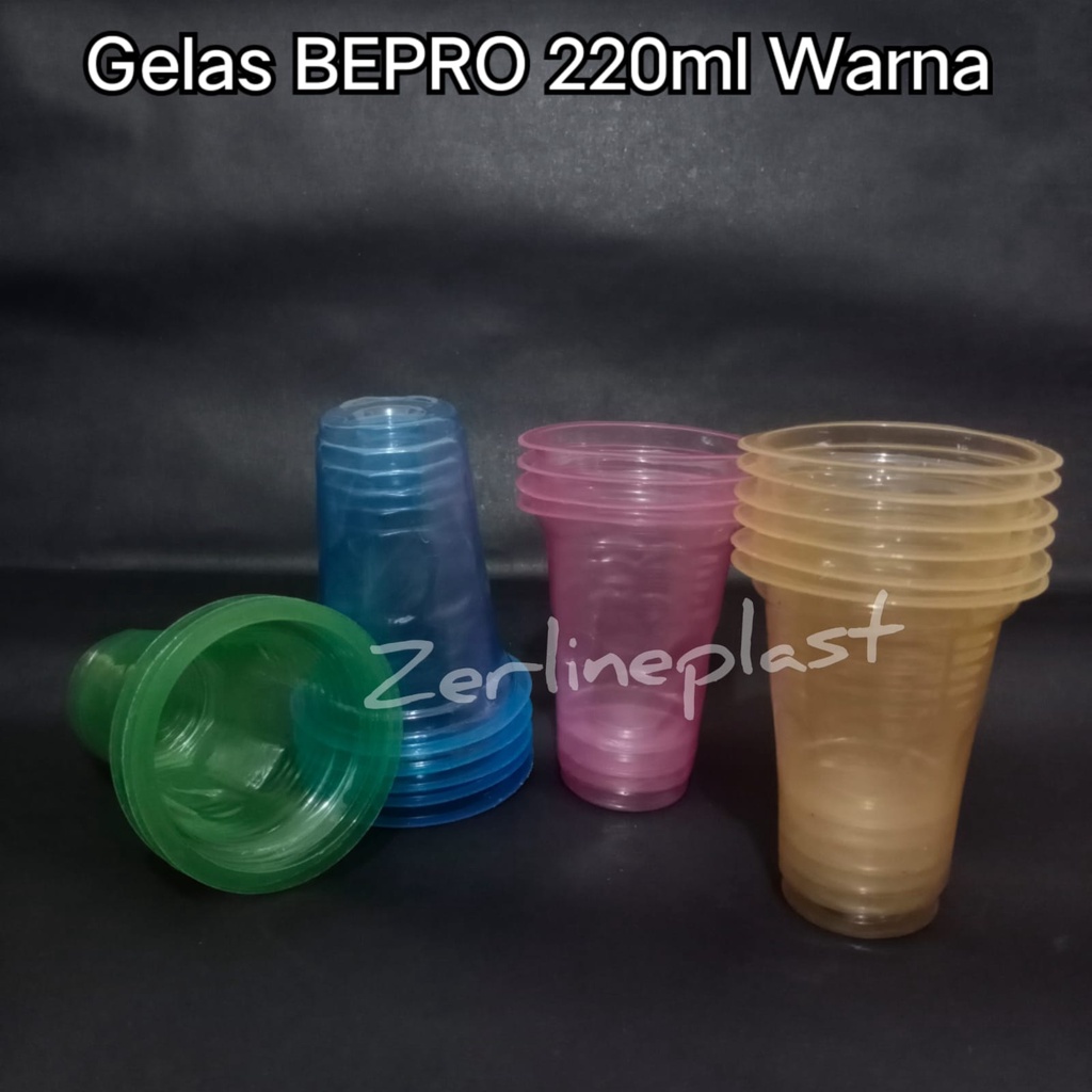 Gelas Plastik BEPRO 220ml @50pcs