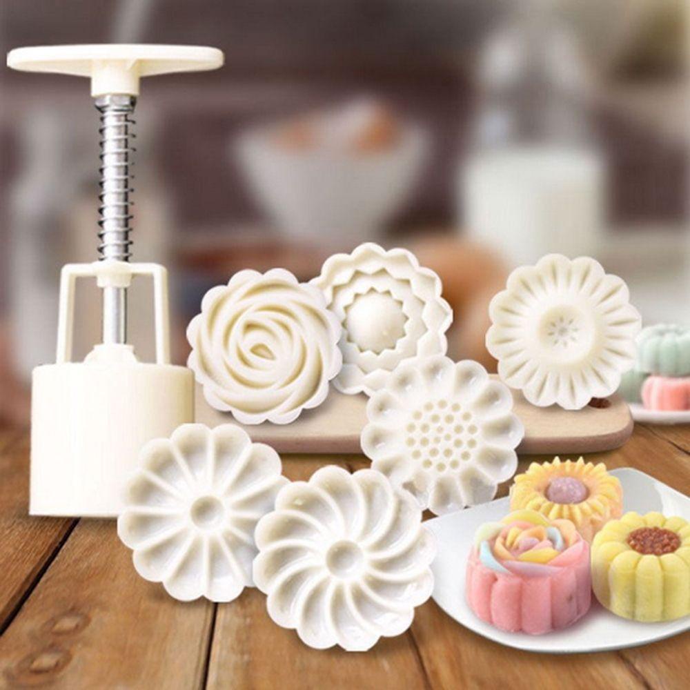 Populer 6gaya Bulat Bunga Baking Fondant Pastry Cookies Cutter