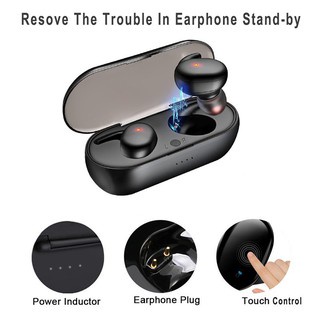 TWS Y30 Wireless  Headset Bluetooth 5.0 Earphones   HIFI Stereo  Earbuds with Mic In-Ear Cocok Untuk Android