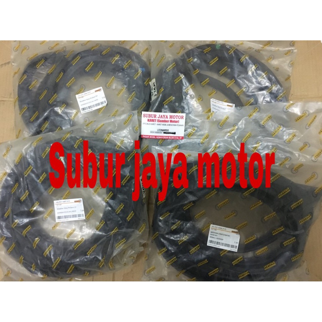 Karet Pintu Mobil - All New Avanza / Xenia / Veloz - Full Set 4 pintu