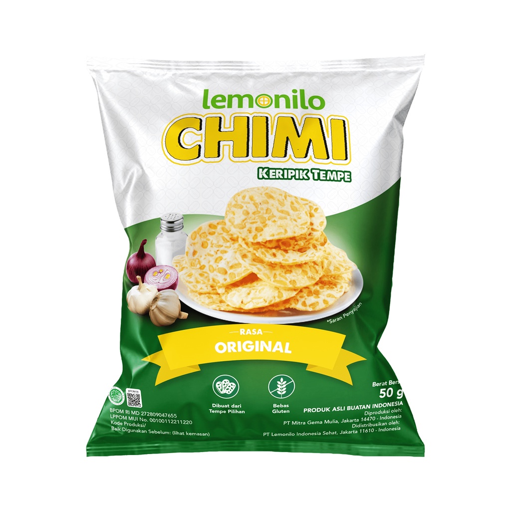 Lemonilo Chimi Keripik Tempe Original 50gr gluten free non msg