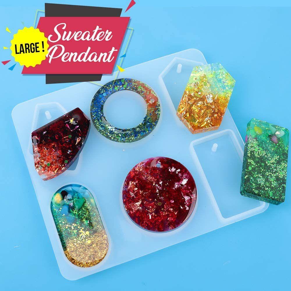 Suyo Cetakan Resin Epoxy UV Untuk Membuat Perhiasan Kalung / Liontin DIY