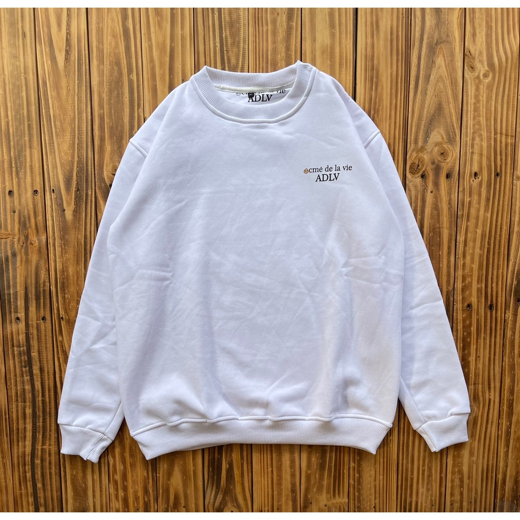 SWEATER CREWNECK ACME DE LA VIE FULLTAG & LABEL CASUAL HYPEBEAST PREMIUM PUTIH,HITAM TERLARIS