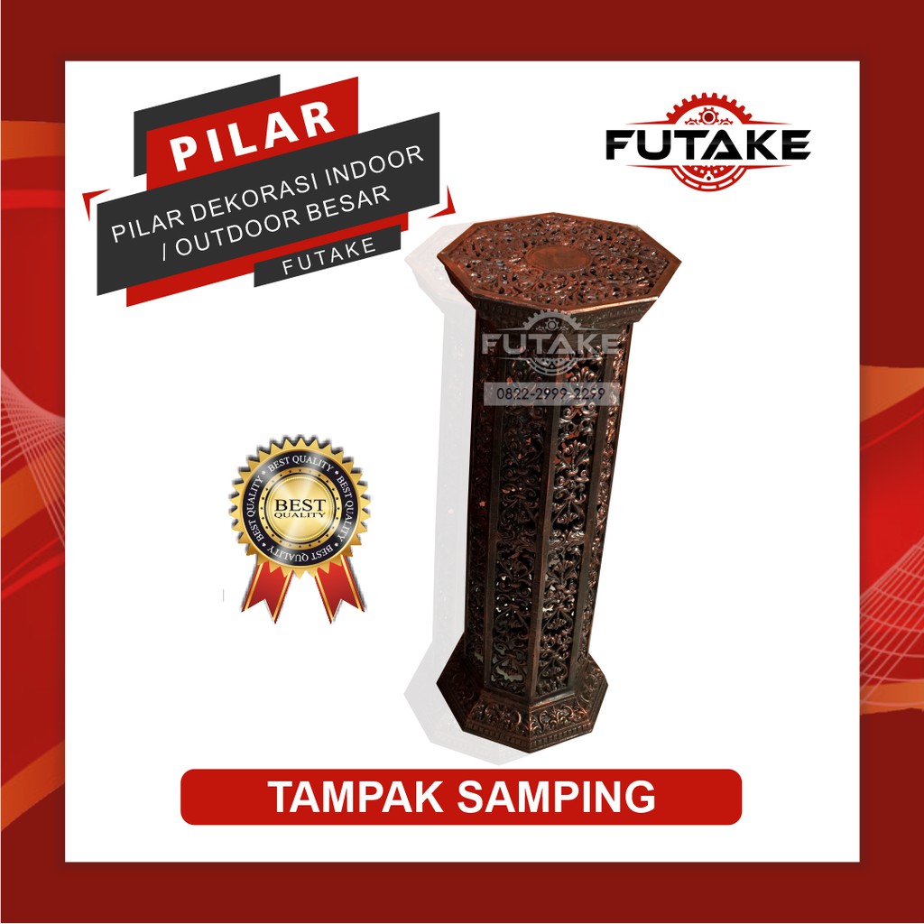 FUTAKE - Pilar Dudukan Pot/Pot Tanaman/Pilar Taman/Pilar Dekorasi Rumah Mewah Elegan