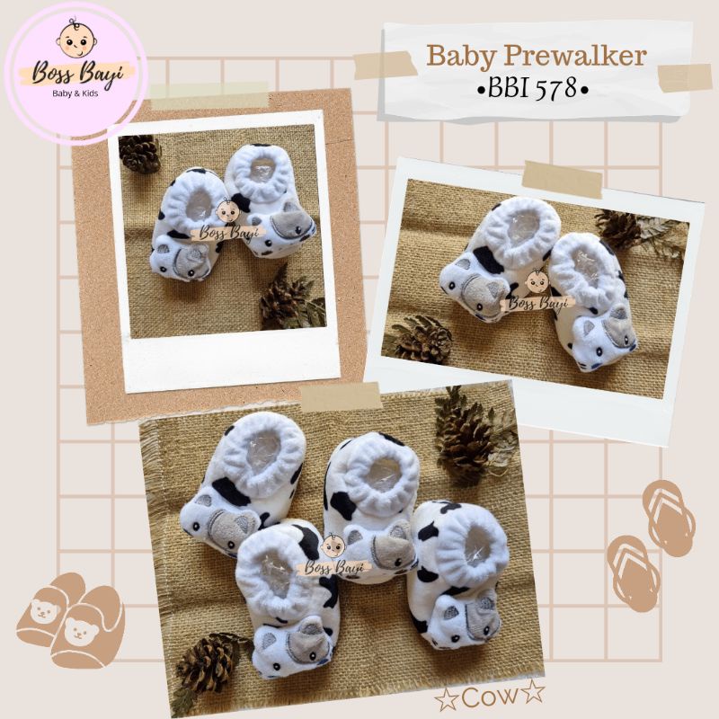 BOSS BAYI - Prewalker Shoes Baby / Sepatu Kain Bayi Motif Boneka Karakter