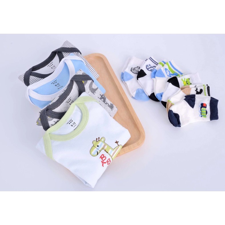 Carter Jumper Bayi Lengan Pendek Free Kaos Kaki Boy isi 7Pcs P052