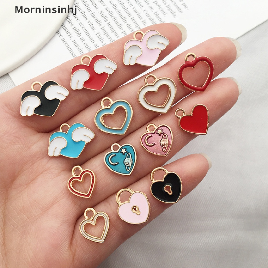 50 Pcs Liontin Bentuk Hati Handmade Untuk Aksesoris Perhiasan Anting Gelang