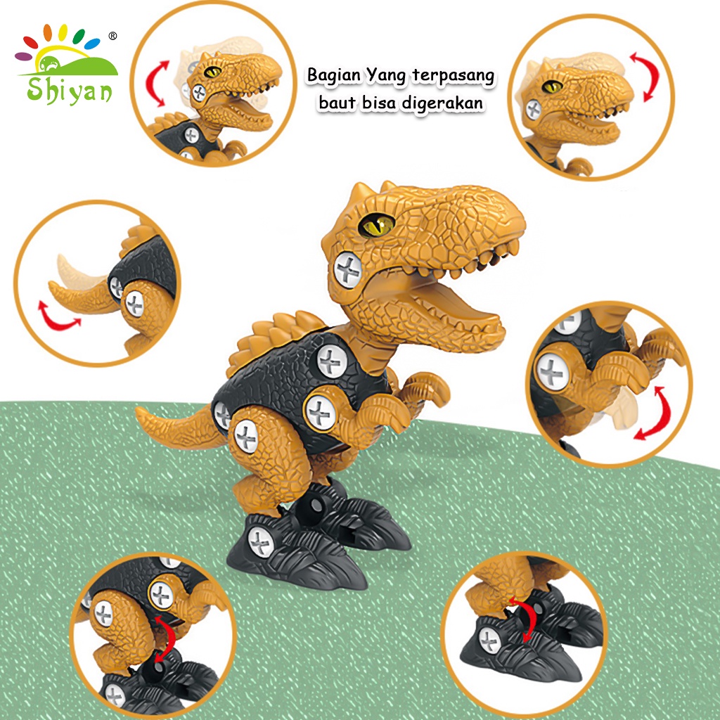 Mainan Edukasi Anak Rakit DIY Dino Dinosaurus Disassembly Assembly