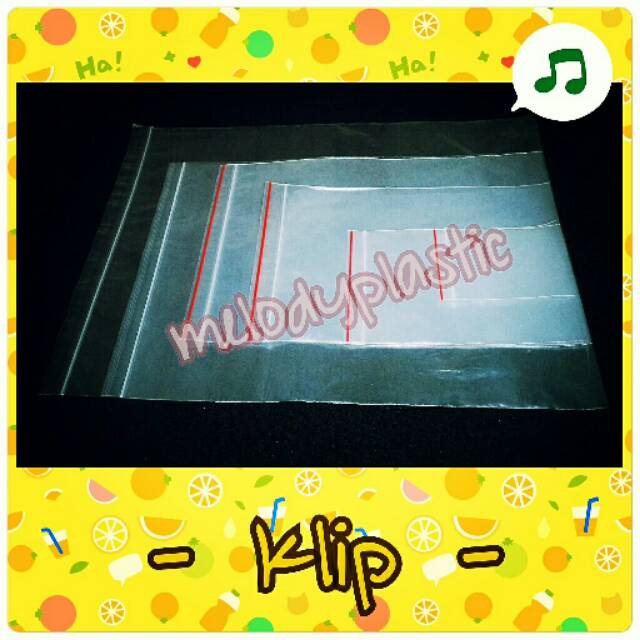

Klip 20x30 cm plastik strip bening