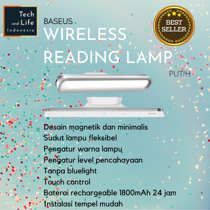 Baseus Magnetic Wireless Rechargeable Desk Lamp Pro Lampu Baca LED