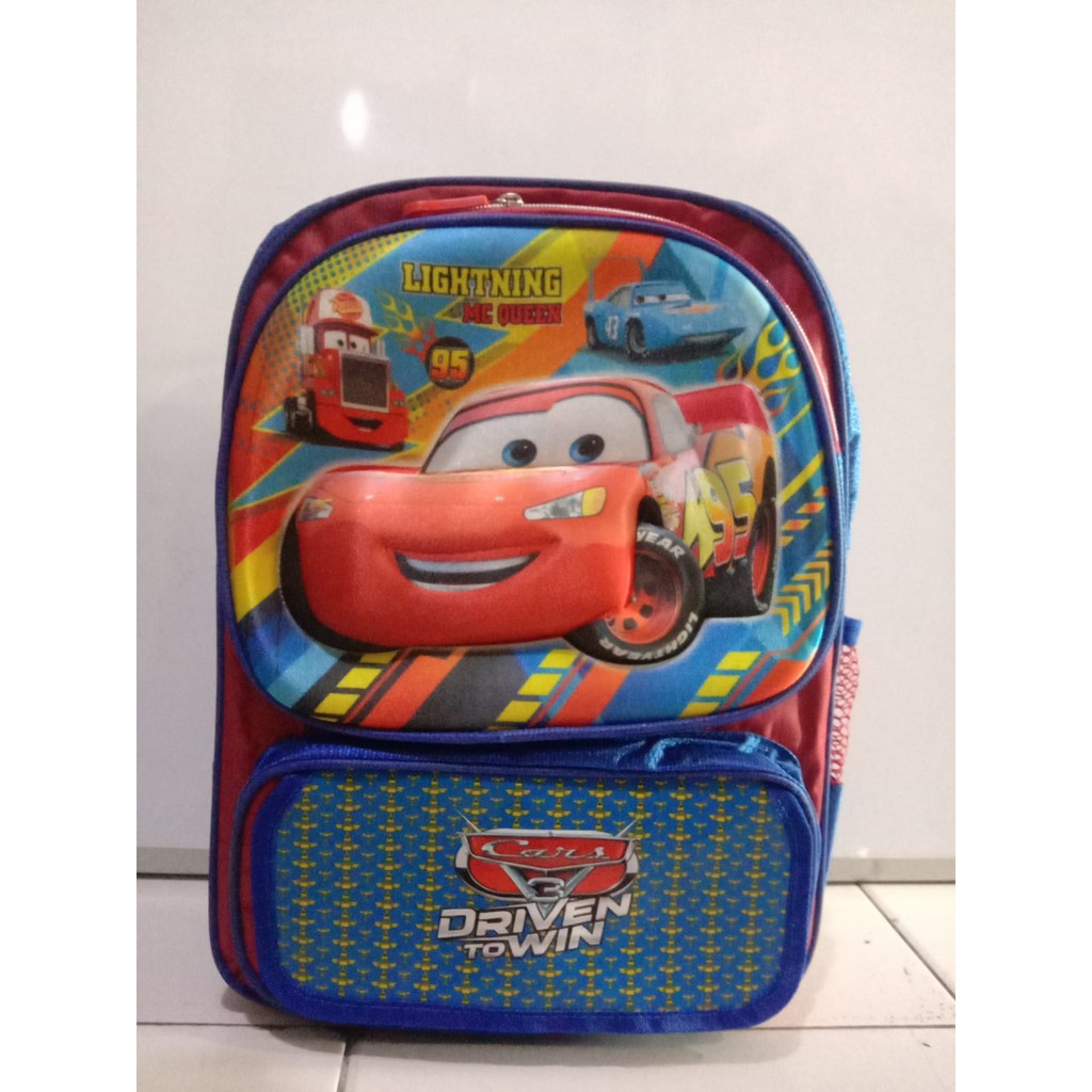 Tas Ransel Sekolah Anak Laki-Laki Cars  Backpack Jumbo Anak Bag Gendong Karakter Cowok