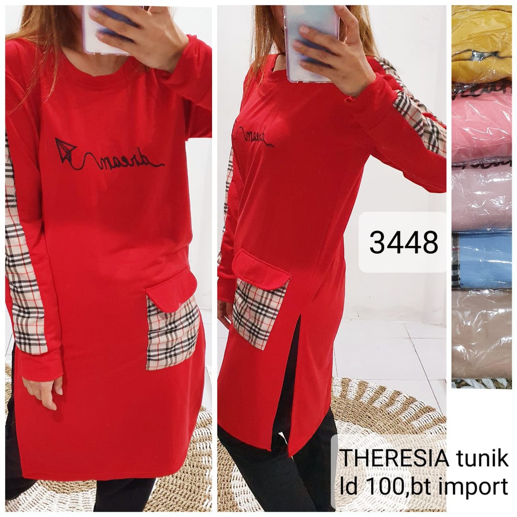 Tunik Import Saku Depan