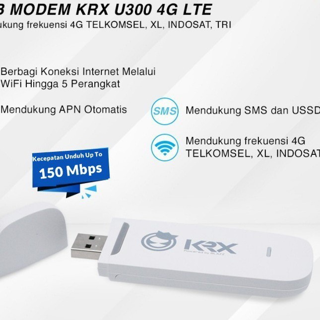 Usb Modem Unlock 4G Lte Dongle Krx W300 Support Smartfren #98
