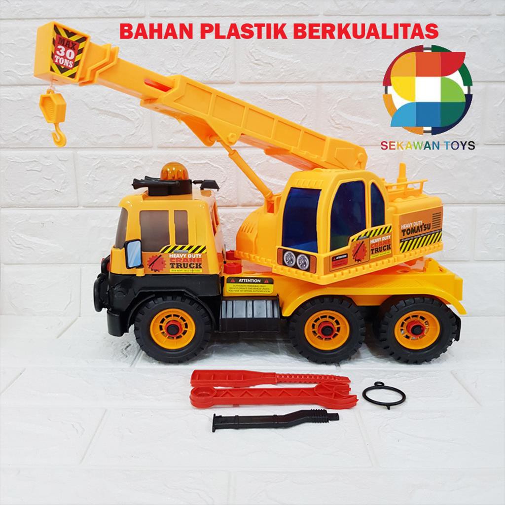 Mainan Anak Construction Crane  Truk Konstruksi Mobil Bangunan TERMURAH