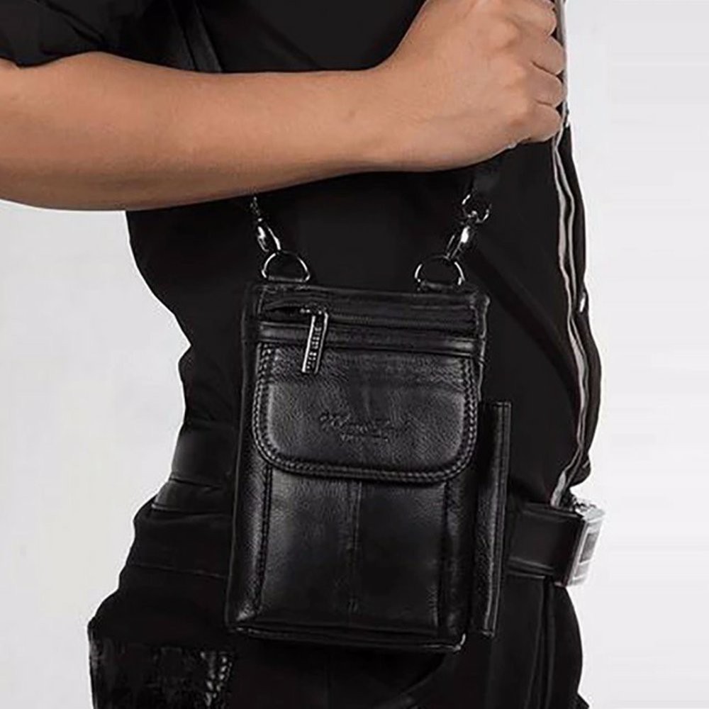 tas selempang kulit kecil 7049 dompet buat di ikat pinggang tas kulit accesoris pria