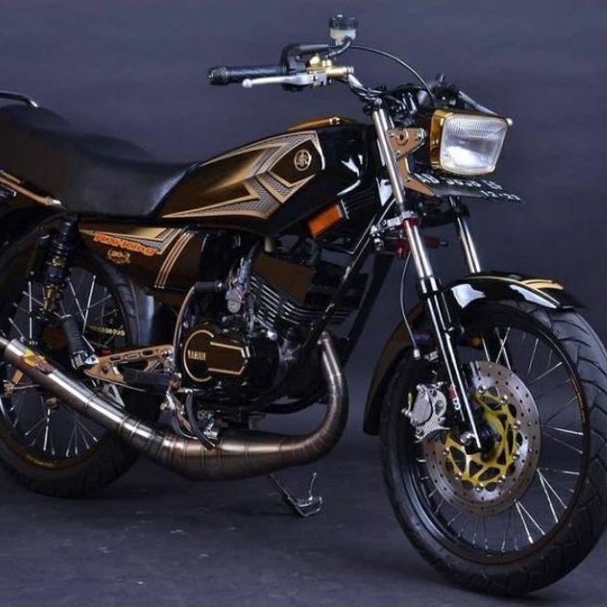 Jual Striping Lis Stickee Standar Ori Yamaha RX-King 2004 Hitam Gold