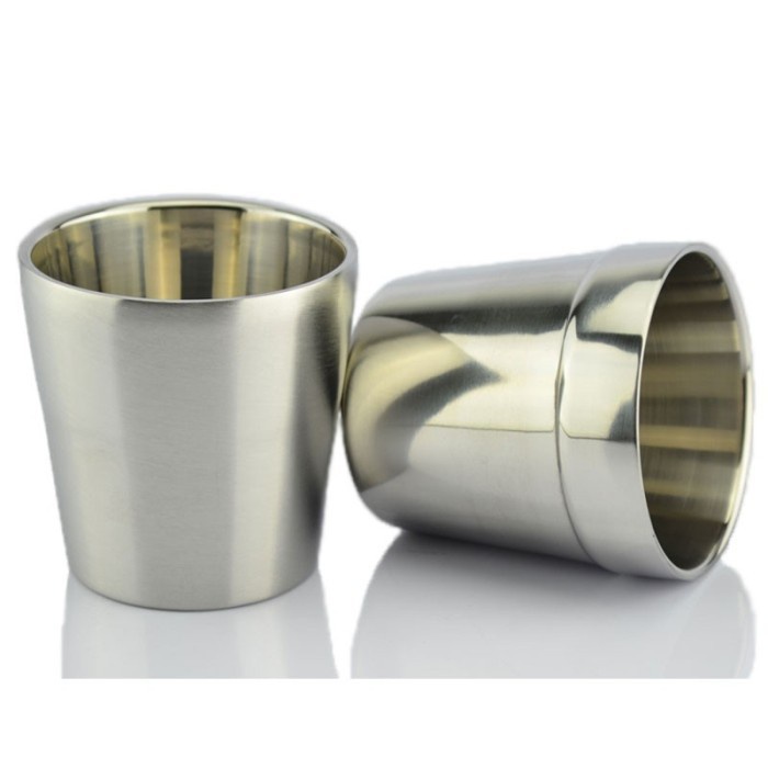 Gelas Stainless Steel 180ML Cup  Minum J070 Anti Karat
