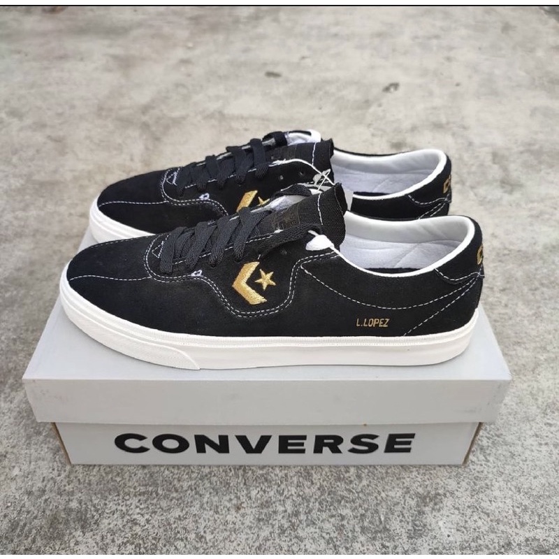 Converse Louie Lopez Pro Ox Black Gold / Sepatu Pria / Converse Original / Sneakers