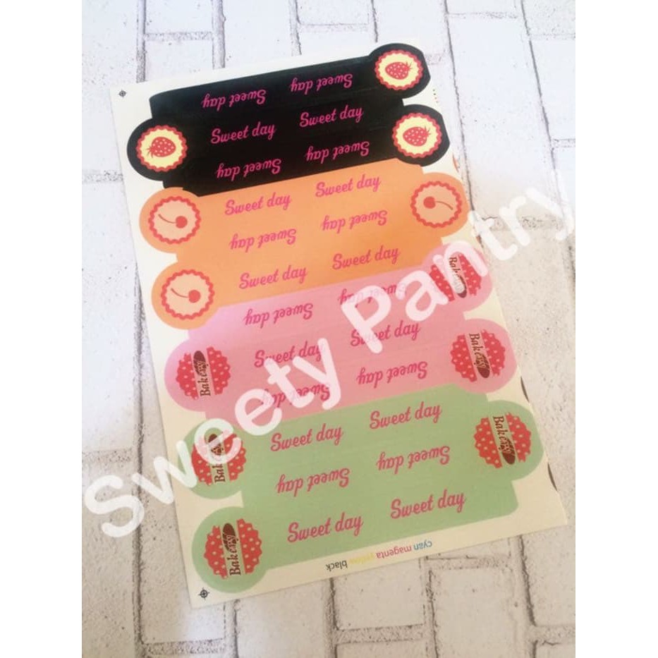 

stiker produk/sticker produk/stiker kemasan kue