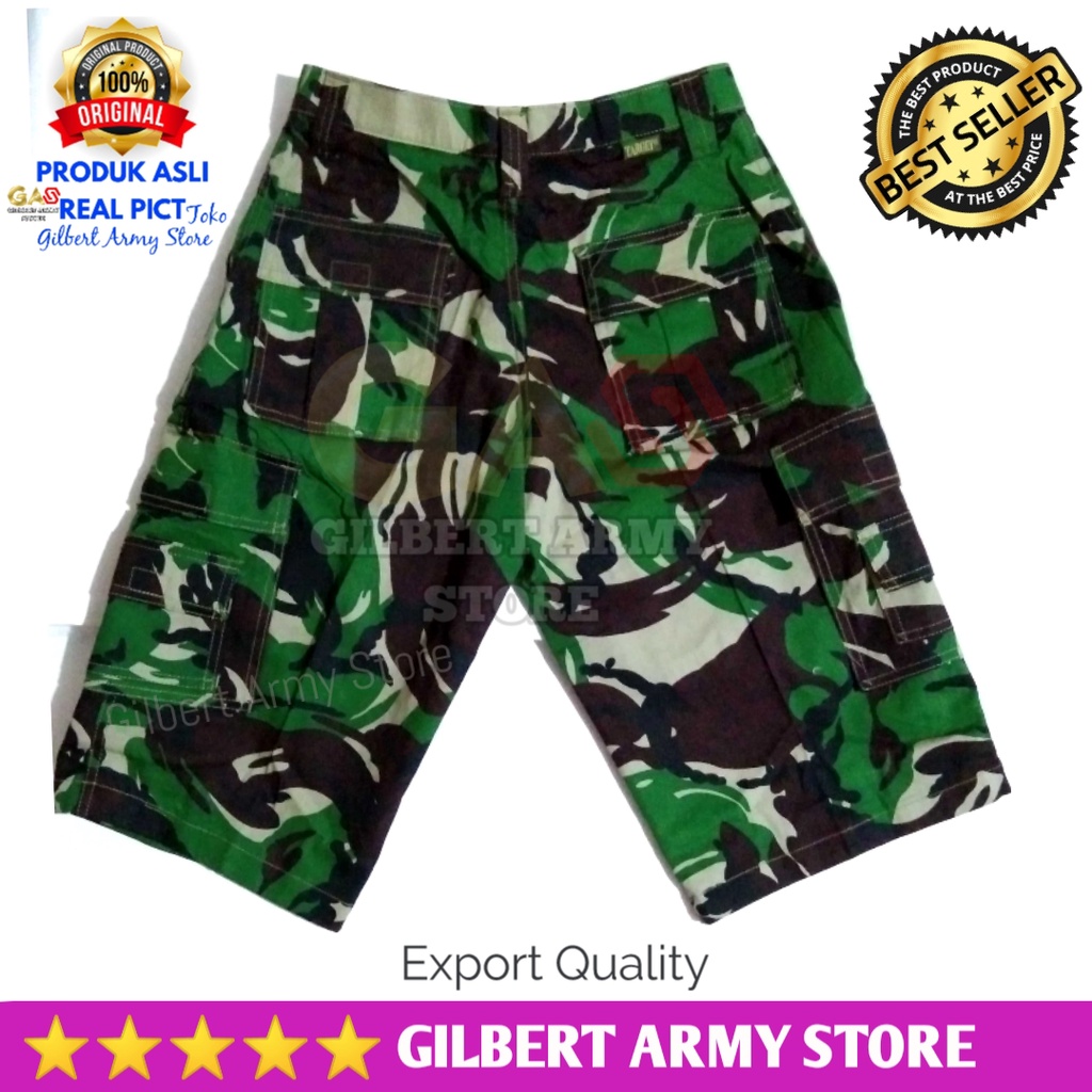 Celana Loreng Target Original Malvinas Tni Cargo Pendek Pria Terbaru GILBERT ARMY STORE size 28-38 Camo Tentara