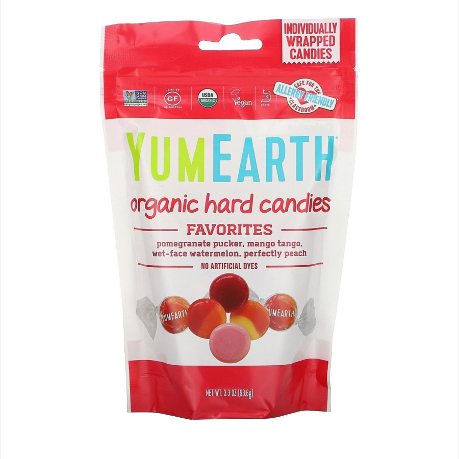 

YumEarth Organic Hard Candies, Favorite Fruits, 93.6 g Ori USA