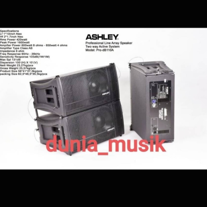 speaker line array ashley pro db110 db 110original jual perbox