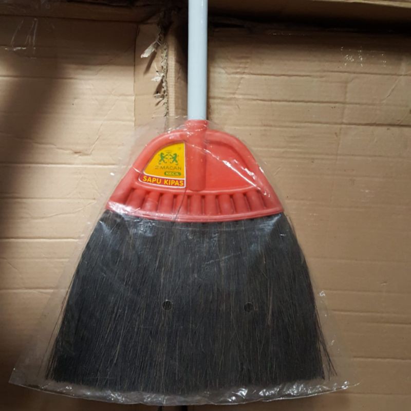 Sapu Ijuk Kipas Kecil 2 Macan Asli / Sapu Lantai Kuat Murah-1