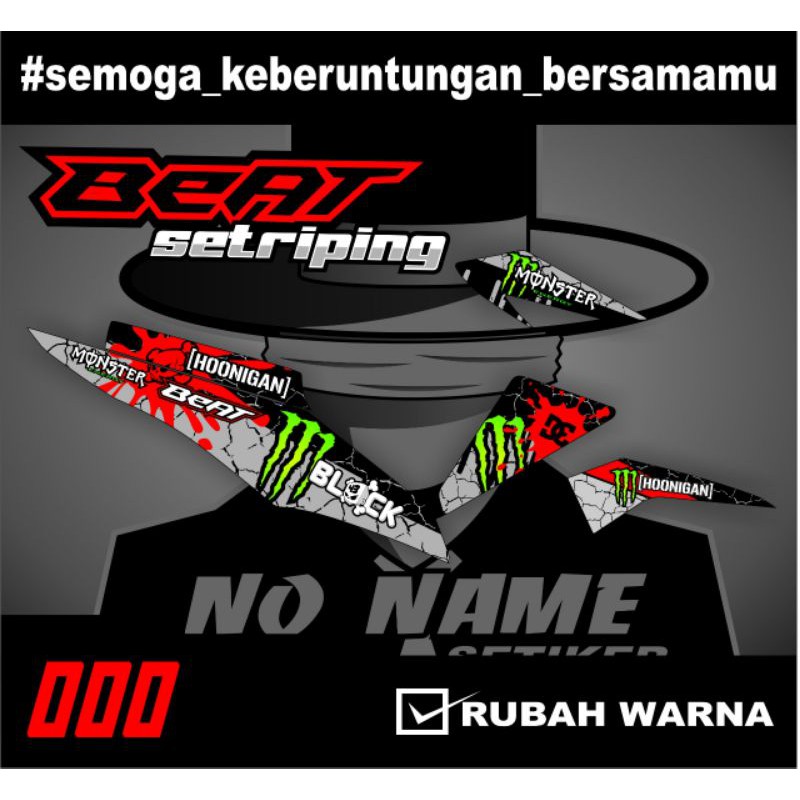 striping setiker stiker beat fi 2013-2015 (b18)  variasi - stiker motor honda setriping beat