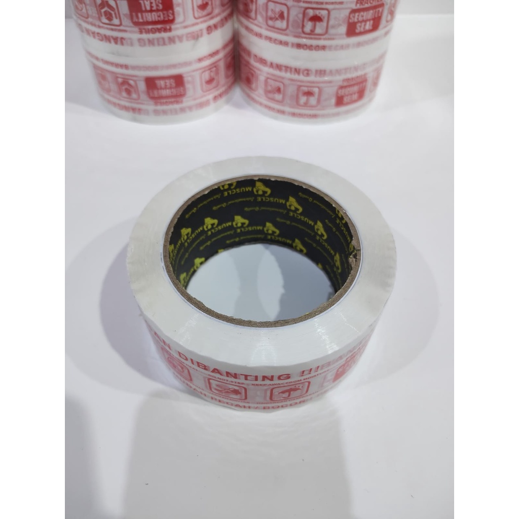 

Lakban Fragile PUTIH 100 YARD Jangan Di Banting 2" - PUTIH Muscle tape