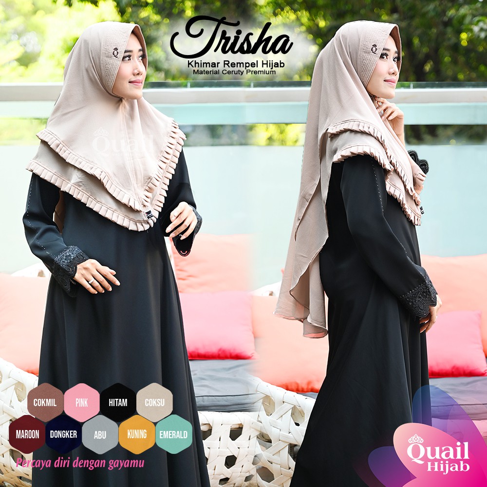 TRISHA QUAIL - HIJAB INSTAN | PREMIUM JILBAB ORI QUAIL