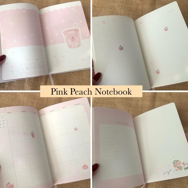 

T9E[⭐] Pink Peach and Cherry Notebook / notebook planner / buku agenda Ada.Promo