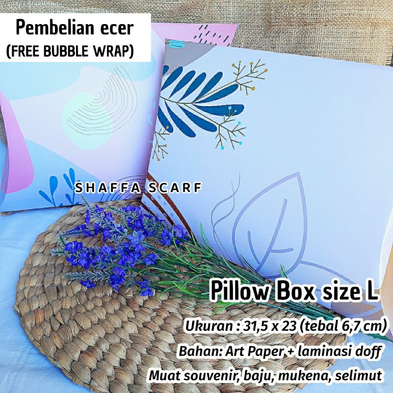 

[TERMURAH] Pillow Box Scarf Size L / Kotak Kado / Hampers Wedding