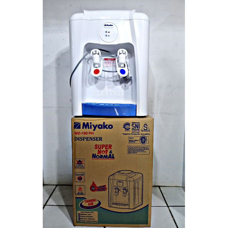 Dispenser Air MIYAKO WD 190 PH Panas Normal / Dispenser 2 kran / Tempat Galon Miyako