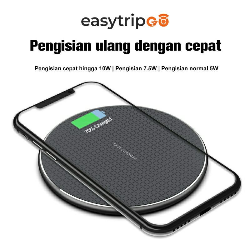 Wireless Fast Charger Isi Daya Tanpa Kabel Pengisi Daya Pintar Shopee Indonesia