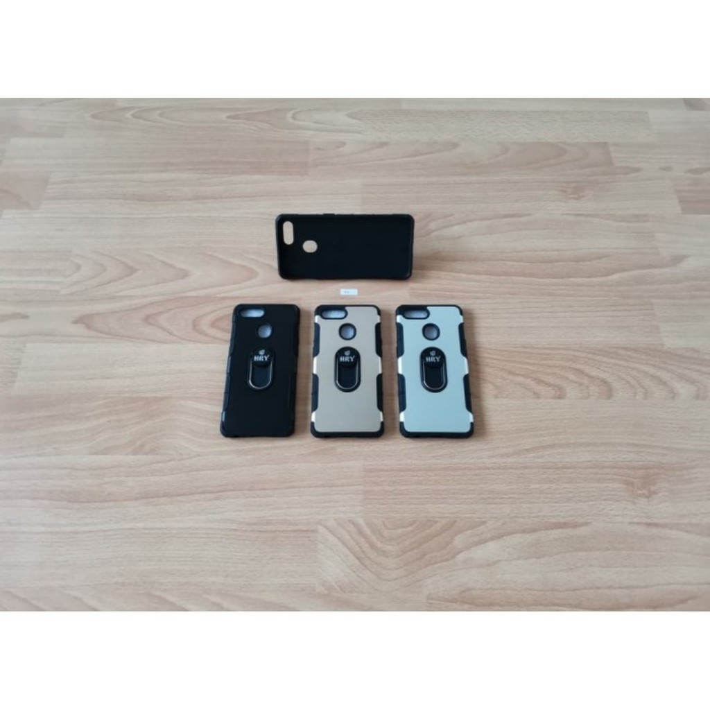 Robot Case Oppo F9 Hardcase Hybrid + Iring Oppo CPH1823 1825 F9 Pro