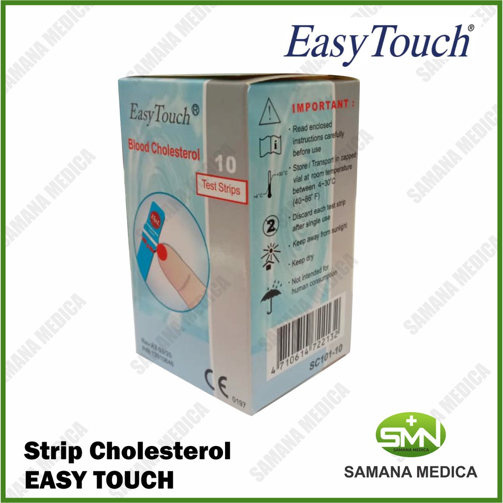 Easytouch Cholestrol Test Strip Kolestrol Refill Isi 10 Easy Touch