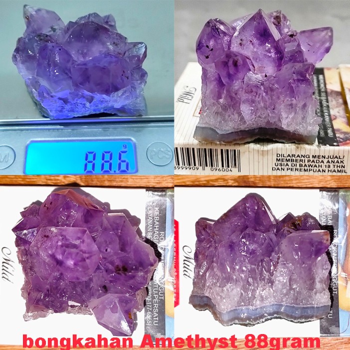 Batu Amethyst atau kecubung 100% original NATURAL