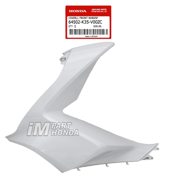 64502-K35-V00ZC Cover Sayap Kiri PCX 150 Thailand CBU 2014 - 2018 Putih