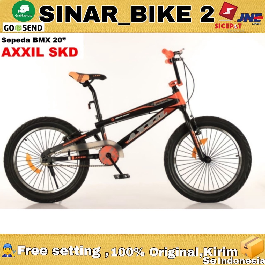 Sepeda BMX 20 Inch AXXIL SKD Ban Jumbo 3.0 Bonus Lampu USB