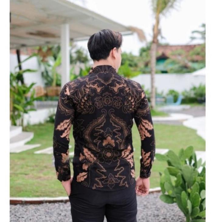 "Cy31au22ˣ" kemeja batik ori solo mewah/ kemeja batik slimfit/kemeja batik/kemeja batik remaja pria/