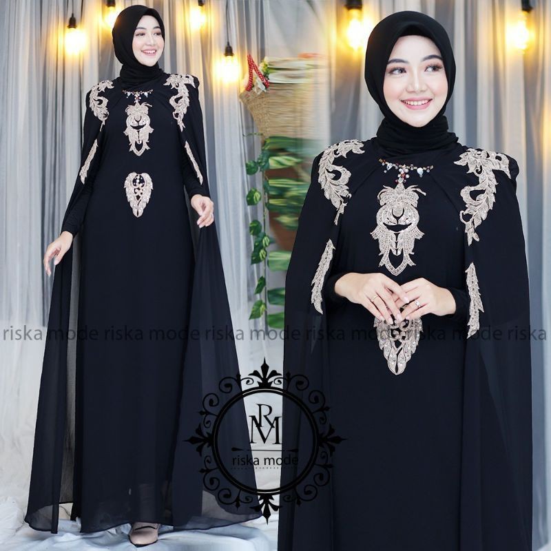 REALPICT FASHION MUSLIM/GAMIS KAFTAN BORDIR/GAMIS MUSLIM/BY RISKA MODE